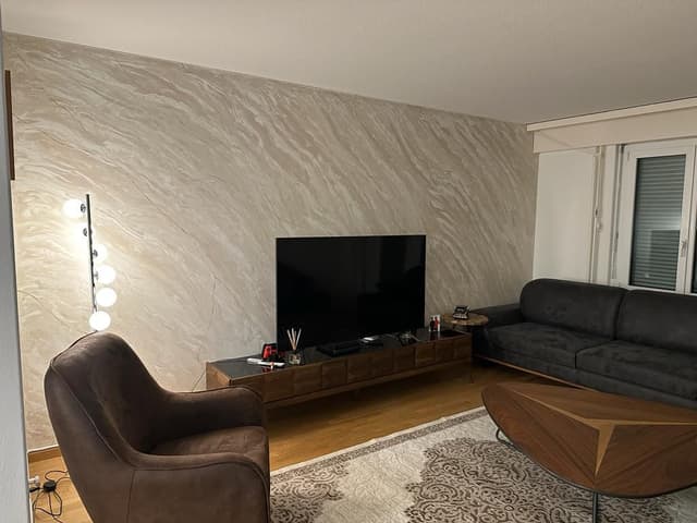 Dekorative Wandgestaltung Wohnzimmer